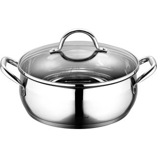 Bergner BG-6530 nyeles lábas 4,5 L Ovális Rozsdamentes acél