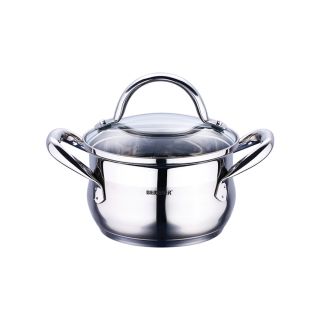 Bergner BG-6506 nyeles lábas 1,7 L Kör Rozsdamentes acél