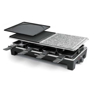 Rommelsbacher RCS 1350 raclette grill sütő 8 személyes 1350 W Fekete, Rozsdamentes acél