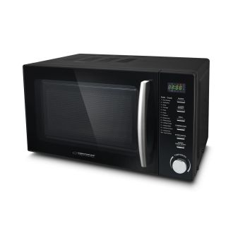 Esperanza EKO010, Cocinero, 1200W, 20L, LED, 14 program, Grill funkció, Fekete, Mikrohullámú sütő