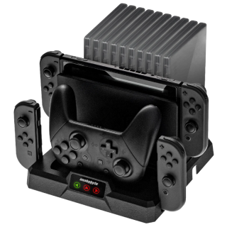 Snakebyte Charge Base S, Nintendo Switch, Dual Charge, Fekete, Konzol dokkoló állomás