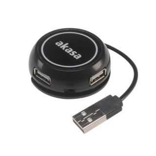 Akasa Connect4C 4-IN-1 USB 2.0 480 Mbit/s Fekete