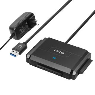 UNITEK Y-3324 dokkoló állomás tárolóegységhez USB 3.2 Gen 1 (3.1 Gen 1) Type-A Fekete