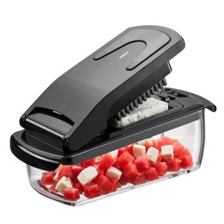 GEFU 89471 szeletelő Kézi Fekete, Átlátszó Műanyag, Rozsdamentes acél