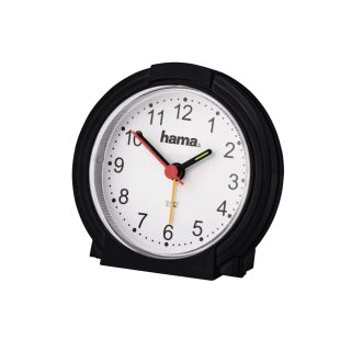 Hama Alarm Clock Classic silent black/white 186335