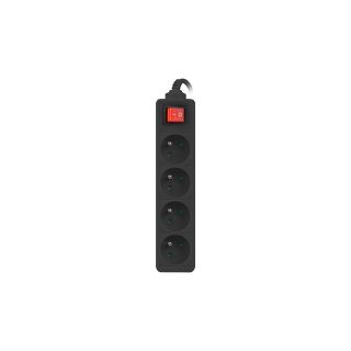 Lanberg PS1-04E-0150-BK elektromos elosztó 1,5 M 4 AC kimenet(ek) Beltéri Fekete