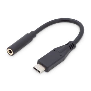 Digitus AK-300321-002-S Fekete 0,2 M USB C 3.5mm Mobiltelefon kábel