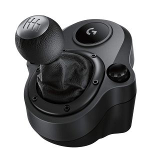 Logitech Driving Force Shifter, 6 sebességes, Acél tengely, Bőr borítás, Fekete, Kormány sebességváltó