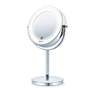 Beurer BS 55 13 cm átmérő, 18 LED, 7 x nagyítás Ezüst-Fehér kozmetikai tükör