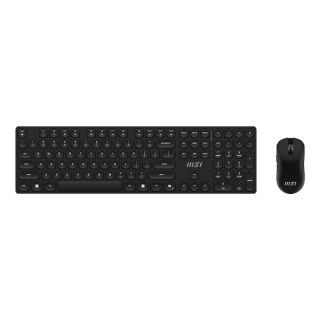 MSI FORGE K210 WIRELESS COMBO billentyűzet Egér mellékelve Otthoni/irodai USB QWERTY Amerikai angol Fekete