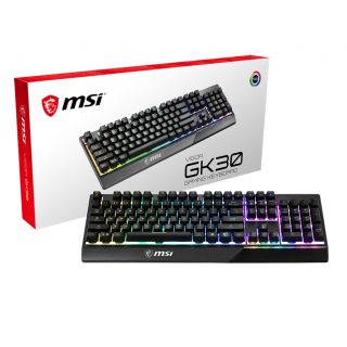 MSI Vigor GK30 billentyűzet Játék USB QWERTY Nemzetközi amerikai Fekete