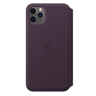 Apple iPhone 11 Pro Max Leather Folio - Aubergine