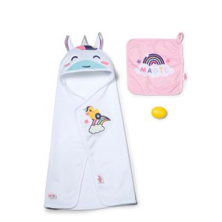 BABY born Hooded Towel Set Játékbaba fürdő készlet