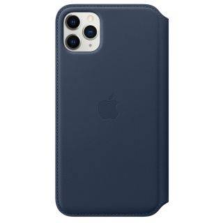 Apple iPhone 11 Pro Max Leather Folio - Deep Sea Blue
