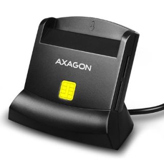 Axagon CRE-SM2 chipkártya olvasó Beltéri USB USB 2.0 Fekete