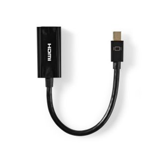 Nedis CCGT37650BK02 0,2 M Mini DisplayPort HDMI Fekete video átalakító kábel
