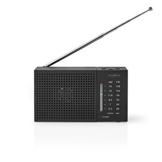 Nedis RDFM1200BK, analóg FM vételű, hordozható, fekete rádió
