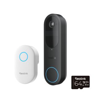 Reolink D340B w/ Chime + 64GB SD videós kaputelefon 4 MP Fekete