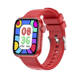Forever IGo Watch, 4,65 cm (1.83"), LCD, Bluetooth, Alumínium, Műanyag, Piros, Okosóra, Piros szilikon szíjjal