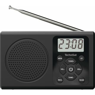 TechniSat V059G3, DAB+/FM vételű, hordozható, fekete rádió