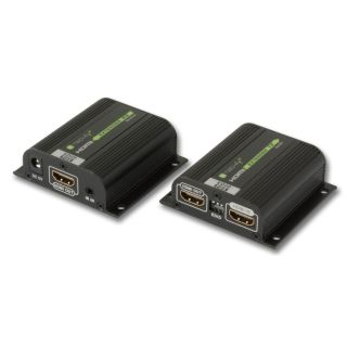 Techly IDATA EXT-E70POED AV adó- és vevőegység Fekete jeltovábbító
