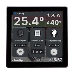 Shelly Wall Display Vezeték nélküli Fekete központi vezérlőegység