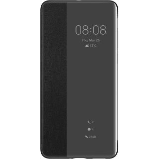Huawei P40 (51993703) Smart View műanyag gyári fekete flip védőtok