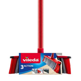Vileda 4023103173286 seprű Beltéri Kemény sörte Szürke, Vörös