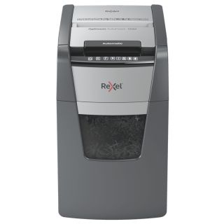Rexel Optimum AutoFeed+ 150M, 44 liter, Mikrokonfetti vágás, A4, P-5 Szürke, Automata iratmegsemmisítő