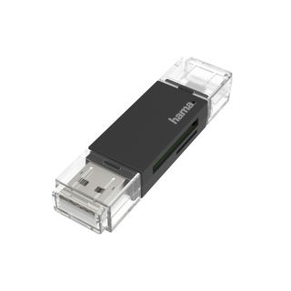 Hama 00200130 kártyaolvasó USB/Micro-USB Fekete