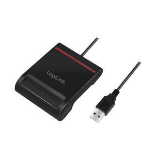 LogiLink CR0047 chipkártya olvasó Beltéri USB 2.0 Fekete