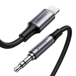Ugreen 70509 Ezüst 1 M 3.5mm Lightning Mobiltelefon kábel
