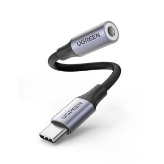 Ugreen 80154 Fekete, Szürke USB C 3.5mm Mobiltelefon kábel
