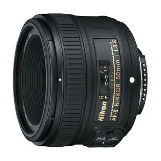 Nikon AF-S NIKKOR 50mm f/1.8G SLR Standard zoom lencse Fekete