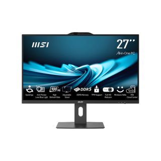 MSI Pro AP272P 14M-867XEU Intel® Core™ i5 i5-14400 68,6 cm (27") 1920 x 1080 pixelek All-in-One számítógép 16 GB DDR5-SDRAM 512 GB SSD Wi-Fi 6E (802.11ax) Fekete