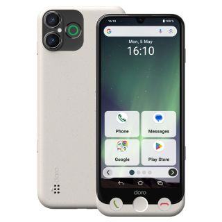 Doro Aurora A30, 15,5 cm (6.1"), 4G LTE, DualSIM, 6/128 GB, Fehér, Okostelefon