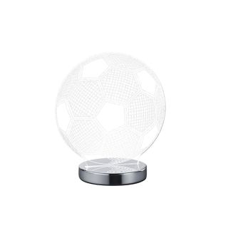 TRIO Ball 7W 22cm átlátszó/króm asztali lámpa