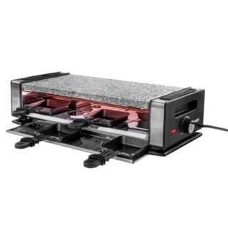 Unold 48760 raclette grill sütő 8 személyes 1200 W Fekete, Rozsdamentes acél