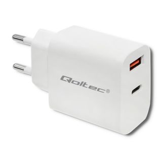 Qoltec 51714 áramátalakító és inverter Beltéri 18 W Fehér