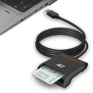 ACT AC6015 chipkártya olvasó Beltéri USB USB 2.0 Fekete