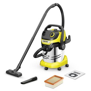 Kärcher WD 5 S V-25/5/22 Rozsdamentes acél, Fekete, Sárga 25 L 1100 W ipari porszívó