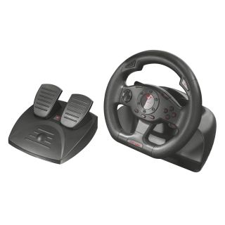 Trust GXT 580 Racing Wheel, PC, Playstation 3, Vibráció, USB, Fekete, Kormány szett