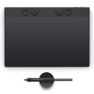 Wacom Intuos Pro Medium – 2025 digitális rajztábla Fekete 263 x 148 mm USB/Bluetooth