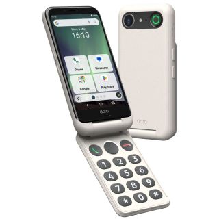 Doro Aurora A20, 11,4 cm (4.5"), 4G LTE, DualSIM, 4/64 GB, Fekete-Fehér, Okostelefon