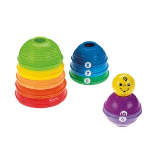 FISHER PRICE - BRILLIANT BASICS STACK & ROLL CUPS (W4472)