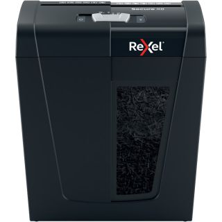 Rexel Secure X8, 14 liter, Konfetti vágás, P-4 DIN, 8 lap, Fekete, Iratmegsemmisítő