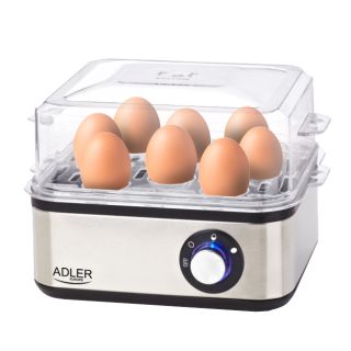 Adler AD4486 500-800W (8 tojáshoz) inox elektromos tojásfőző