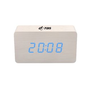 Dyras ALCL-002WH USB, LED, hőmérő Fehér ébresztőóra