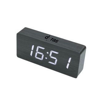 Dyras ALCL-072B, Elemes (4x AA), LED Kijelző, USB, Fekete ébresztőóra