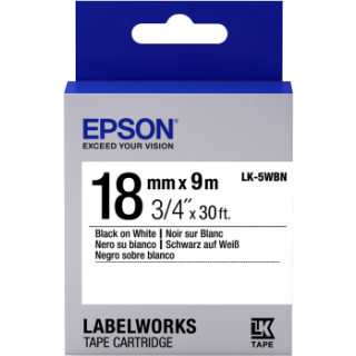 Epson LK-5WBN címkéző szalag Fehéren fekete